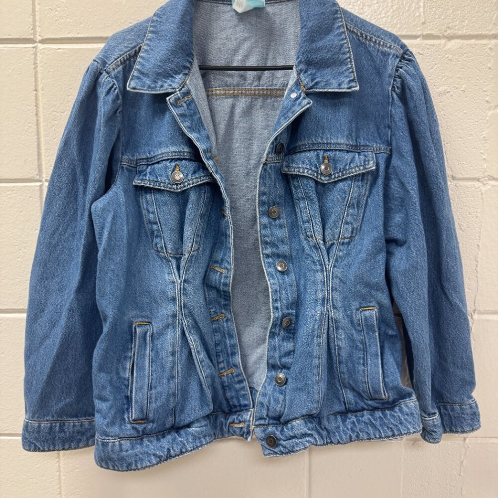 Future Collective x Gabriella Karefa XL Cinched Waist Y2K Denim Jacket Fitted - Picture 7 of 9